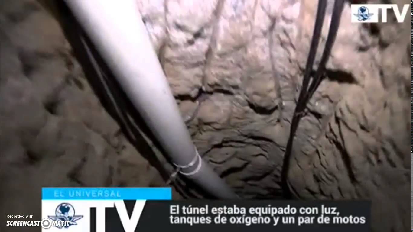 Por este túnel escapó el Chapo Guzmán