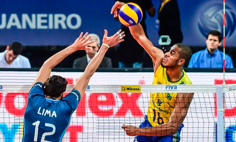 El seleccionado argentino de vóleibol perdió con Brasil en Río de Janeiro