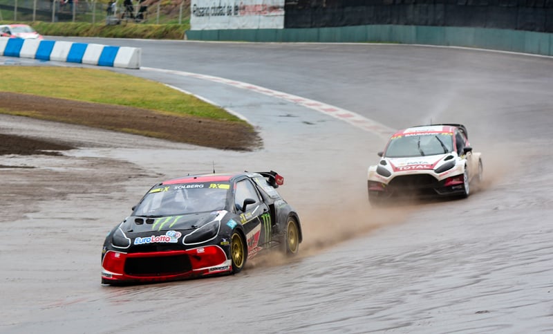 Rallycross en Rosario: sol, lluvia, granizo y suspensión