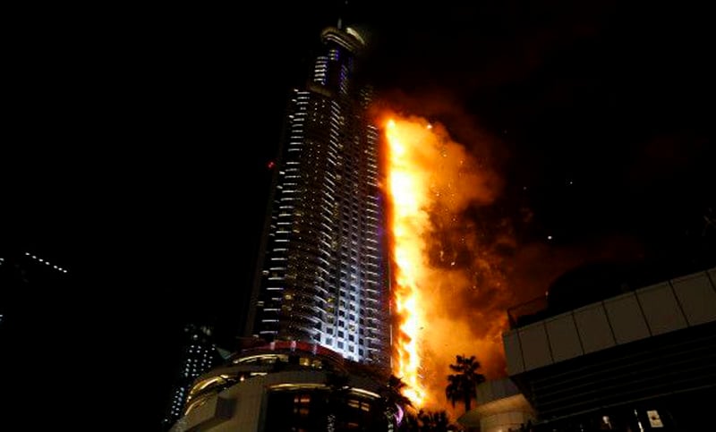 Nuevo incendio en un rascacielos de Dubái