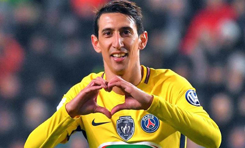 Un doblete de Di María para la goleada del PSG en la Copa Francia