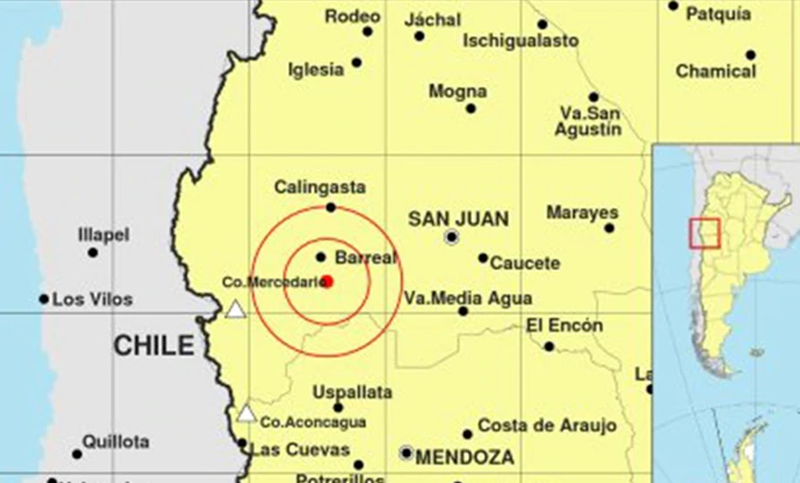 Un sismo de 5,4 grados se produjo esta mañana en San Juan