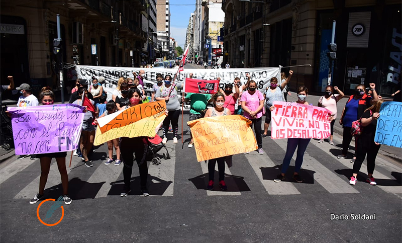 Organizaciones sociales se manifiestaron para pedir que el Salario Mínimo iguale a la Canasta Básica