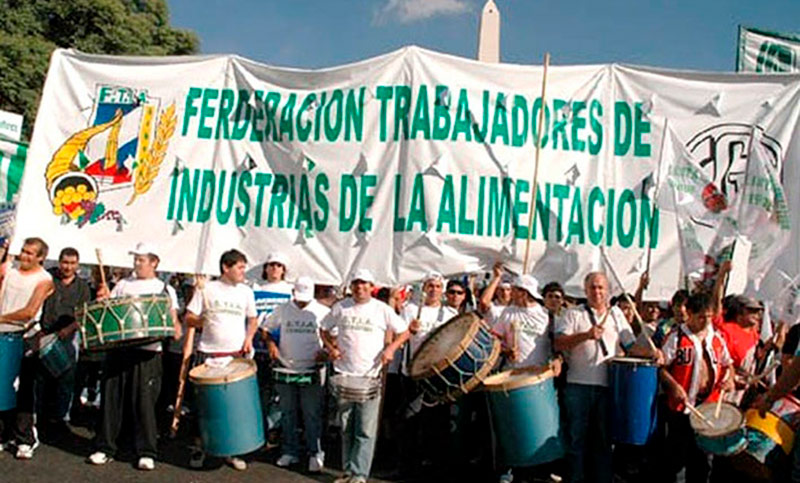 Trabajadores de la Alimentación iniciaron un plan de lucha con paros en todo el país