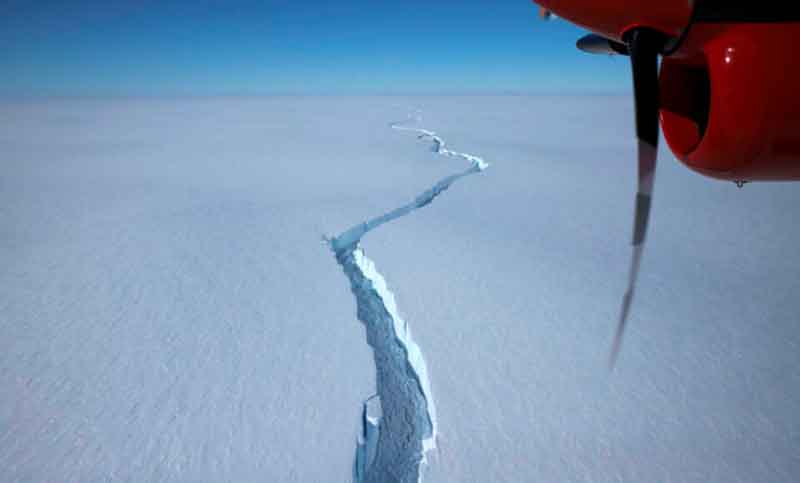 Se desprendió un iceberg de 375 kilómetros cuadrados en la Antártida