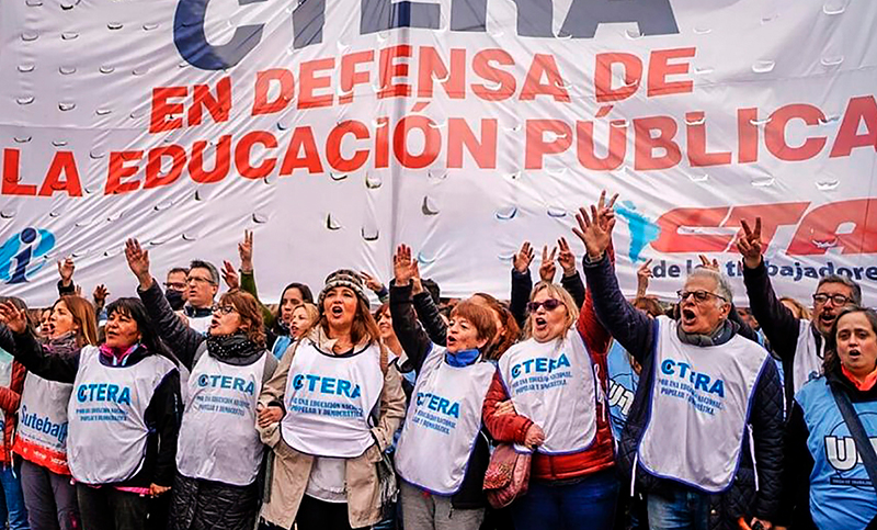 Ctera realizará una clase pública frente al Congreso por financiamiento educativo y la restitución del FONID