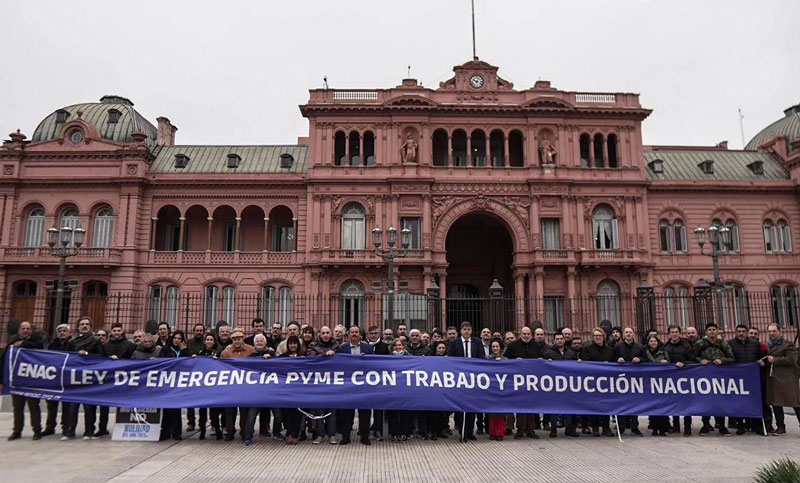 Protestas en la Rosada: empresarios solicitan al Gobierno una Ley de Emergencia Pyme