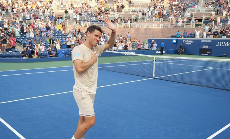 Schwartzman jugó su último US Open y recibió un emotivo homenaje