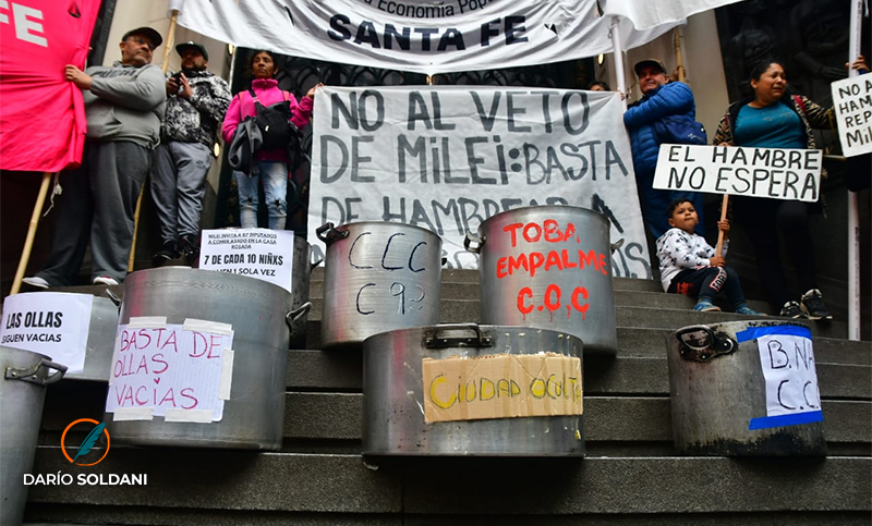 Organizaciones sociales realizaron una manifestación para exigir trabajo y alimentos: «No damos abasto»