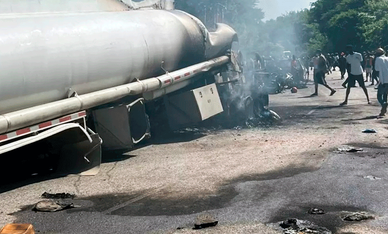 Tragedia en Haití: explotó un camión cisterna, dejó al menos 16 muertos y 40 heridos