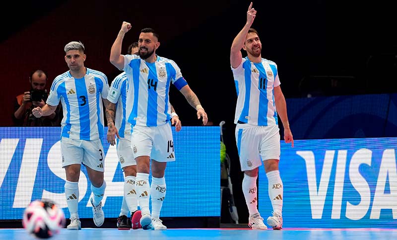 Argentina venció 2 a 0 a Croacia y se instaló en cuartos de final del Mundial de Futsal