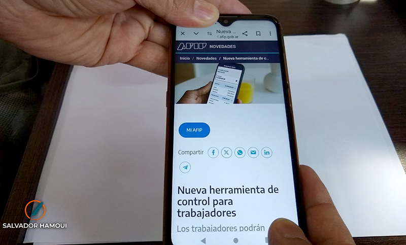 Los trabajadores podrán acceder a sus recibos de sueldo desde la aplicación Mi Afip