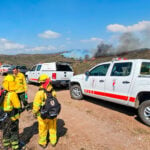 Brigadistas santafesinos continúan con un fuerte operativo frente a los incendios de Córdoba