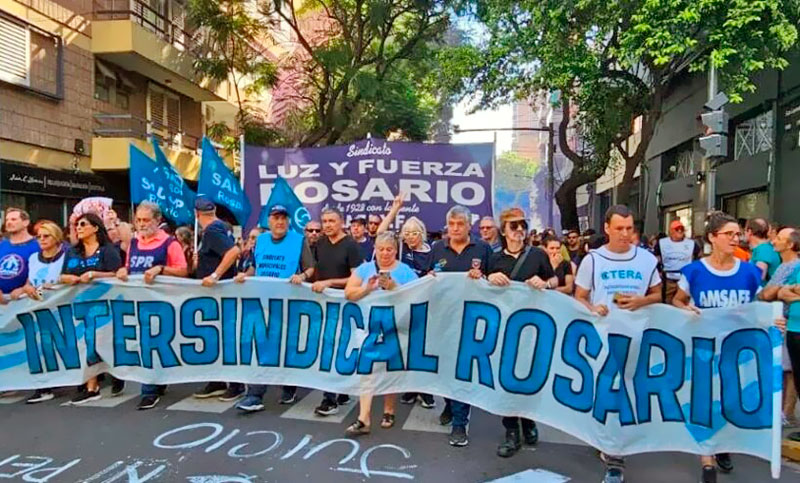 La Intersindical Rosario repudió los dichos de Milei en contra de Cristina Fernández