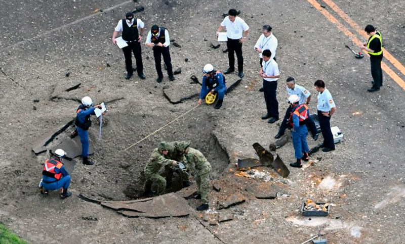 Estalló una bomba arrojada por Estados Unidos en la II Guerra Mundial en un aeropuerto de Japón y causó su cierre