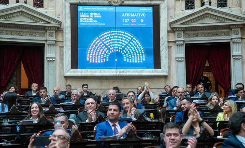 Diputados dio media sanción al proyecto de Bullrich llamado «Ley Antimafia»