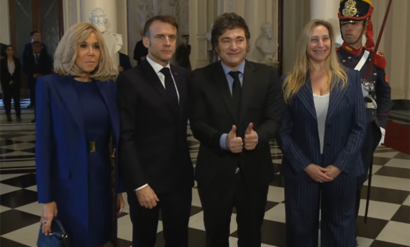 Milei recibió a Emmanuel Macron en Casa Rosada en la previa de la Cumbre del G20