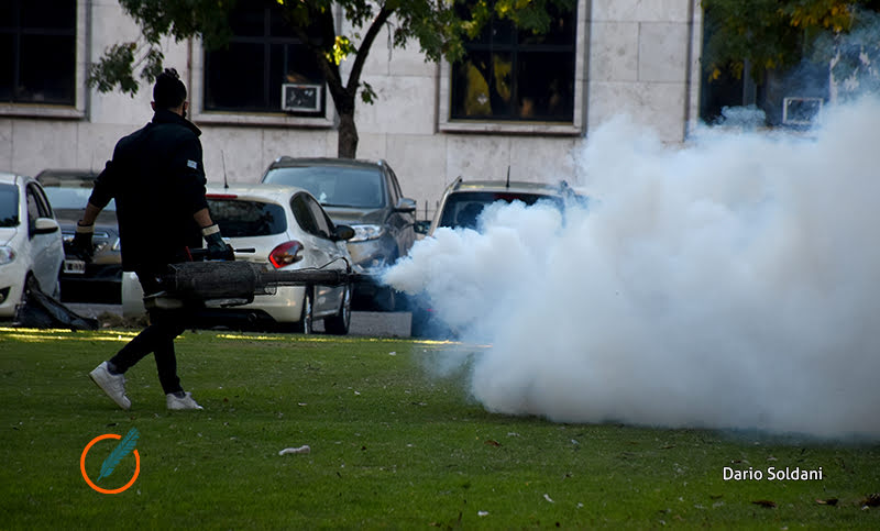 Continúan con las fumigaciones en parques y refuerzan en el predio de colectividades